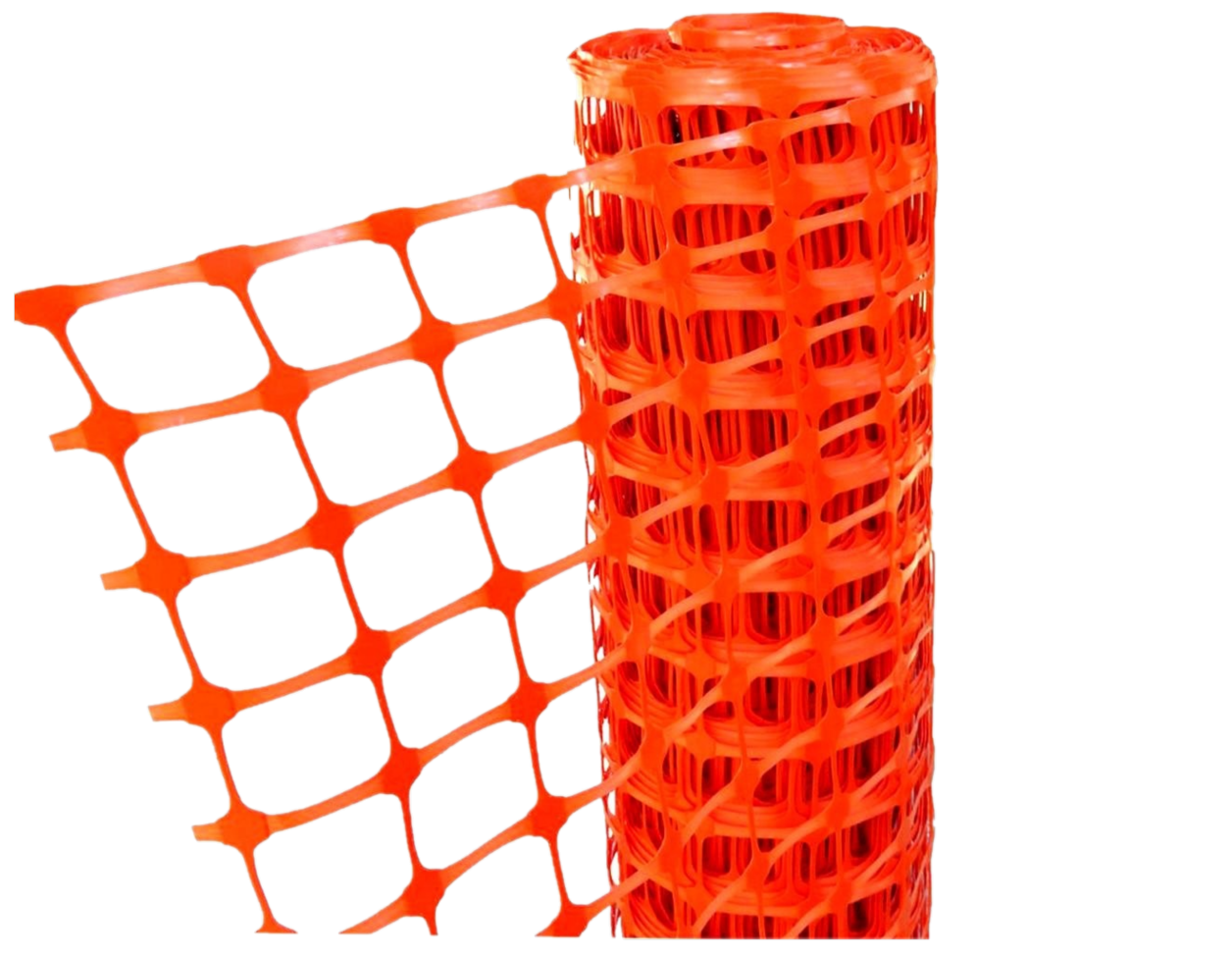 Orange safety barrier fencing roll