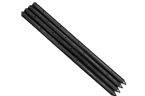 Bundle of pointed steel concrete form stakes
